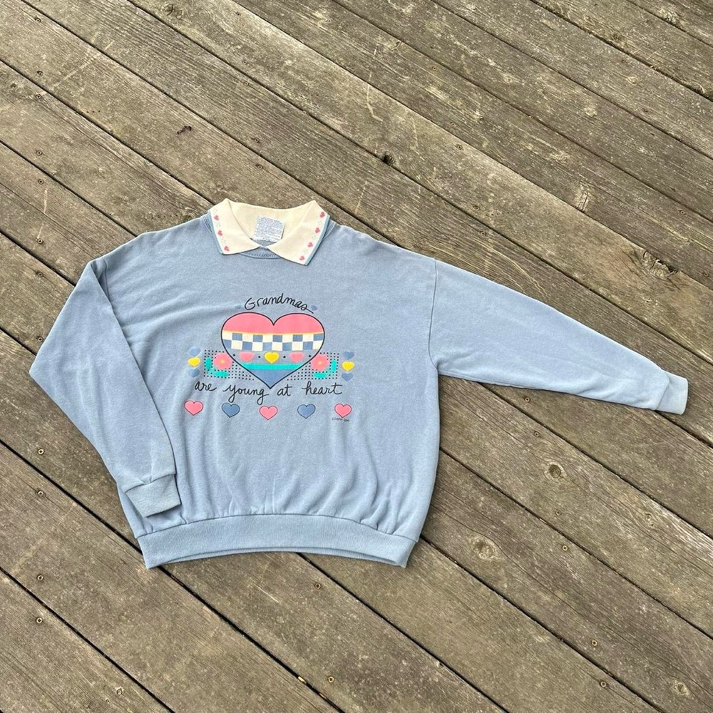 Gopher Sport “Grandmas are young at heart” collared sweatshirt